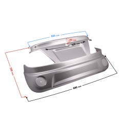 rear casing for Tres scooter, silver