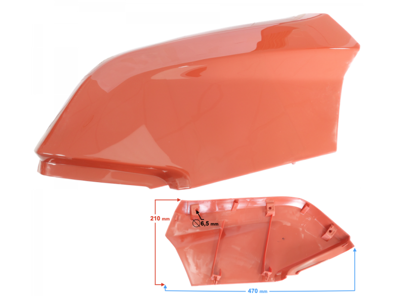 Fuel tank side Cover right, red Braver 300