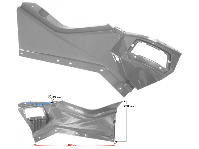 Right side Cover, graphite Braver 300