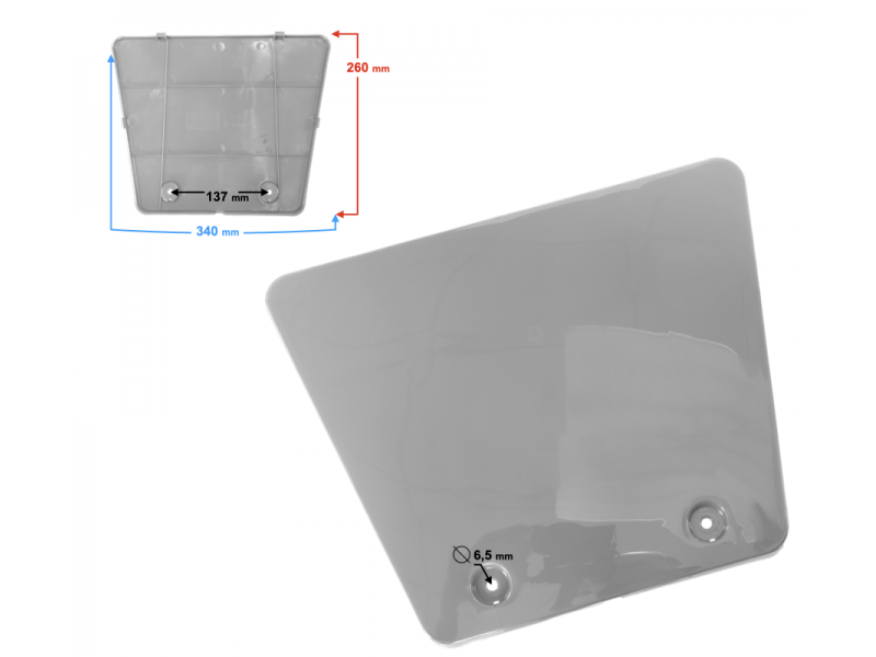 Front cover flap, graphite Braver 300