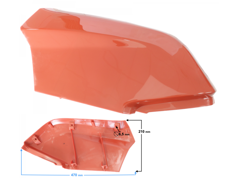 Fuel tank side Cover left, red Braver 300