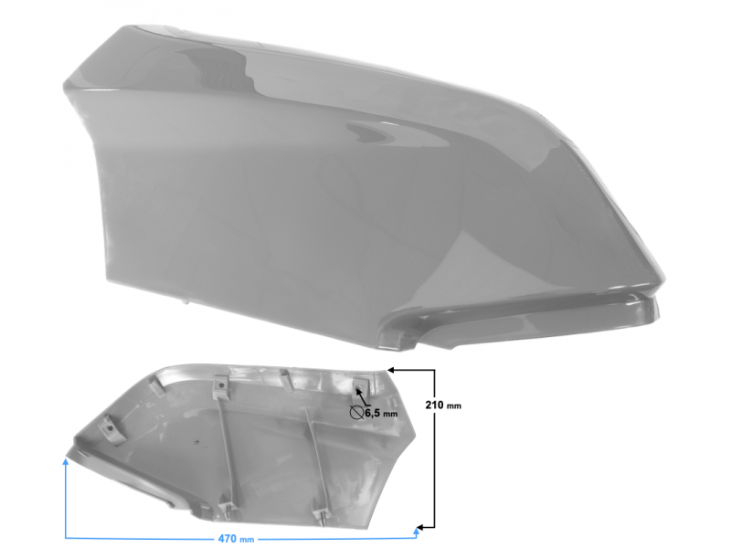 Fuel tank side Cover left, graphite Braver 300