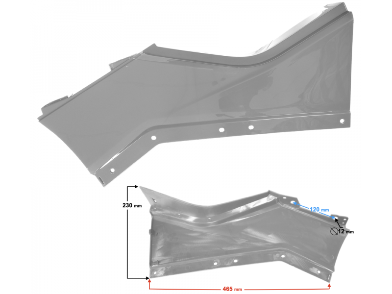 Left side Cover, graphite Braver 300
