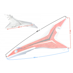 Upper Right Rear Housing NXT250/300 orange