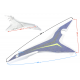 Upper Right Rear Housing NXT250/300 blue