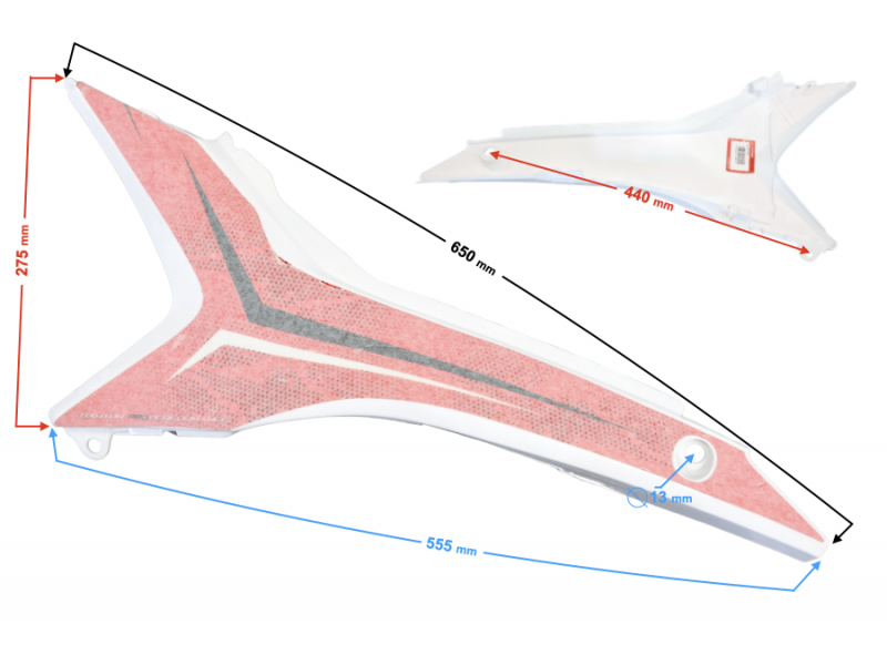 Upper Left Rear Housing NXT250/300 orange