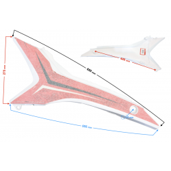 Upper Left Rear Housing NXT250/300 orange Upper Left Rear Housing NXT250/300 orange