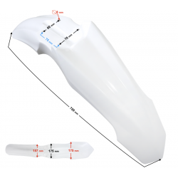 Front fender white housing NXT250/300