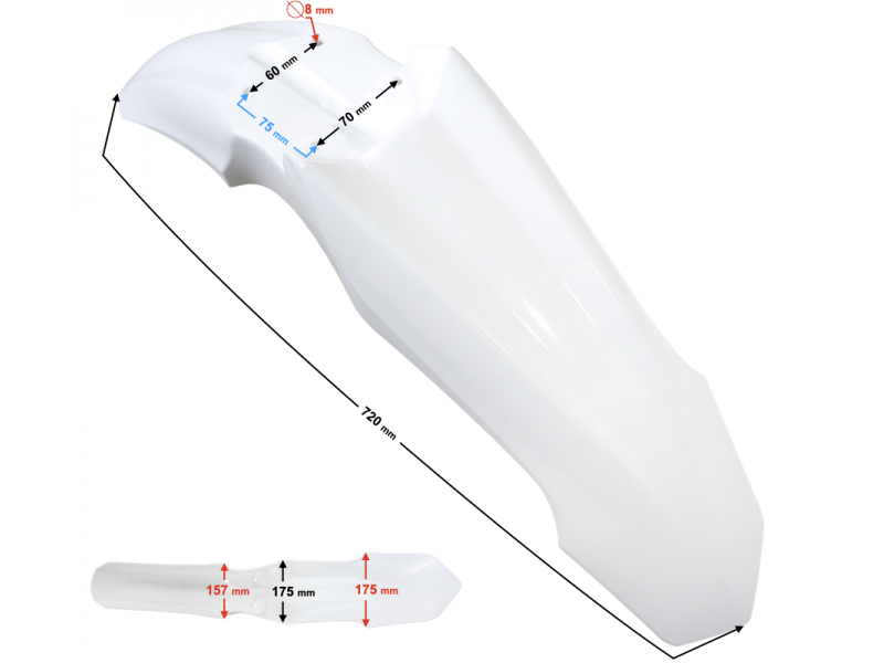 Front fender white housing NXT250/300 Front fender white housing NXT250/300