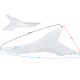 Upper Left Rear Housing white NXT250/300