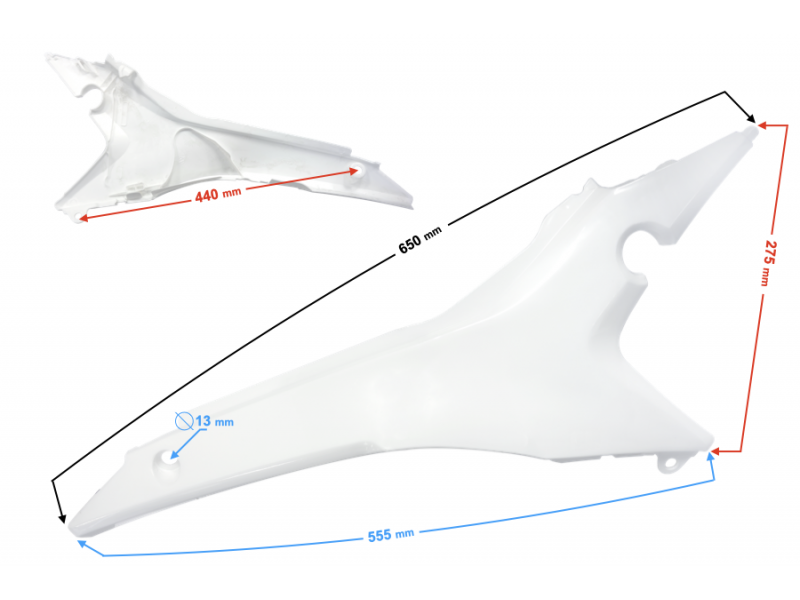 Upper Right Rear Housing white NXT250/300 Upper Right Rear Housing white NXT250/300