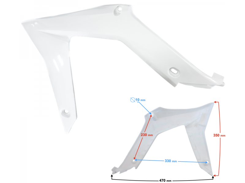 Upper Left Front Housing white NXT250/300