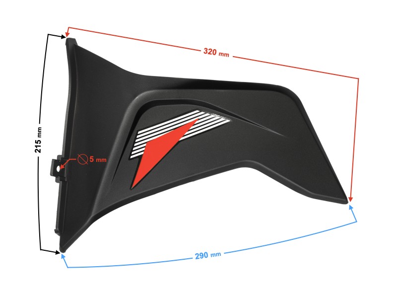 Front lower left casing, red, for FR 2 moped Front lower left casing, red, for FR 2 moped