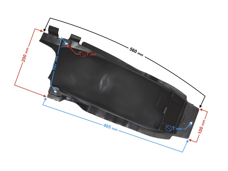 Casing - rear wheel guard