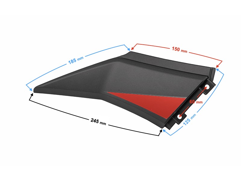 Casing - left connector, red, for Hyper motorcycle Casing - left connector, red, for Hyper motorcycle