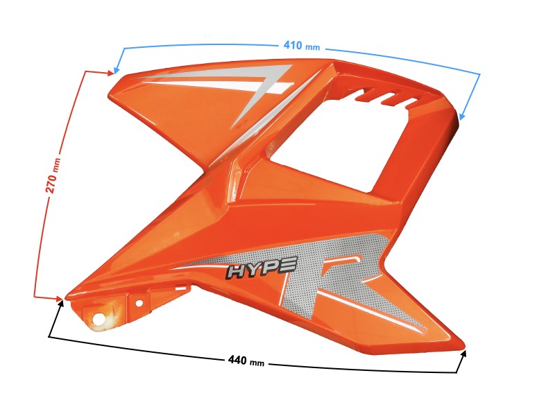 tank cover, right orange for Hyper 125
