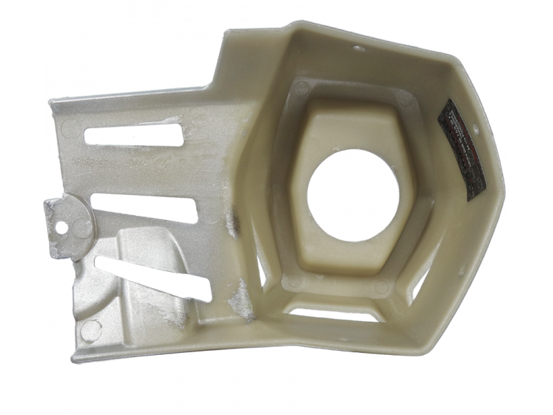 Left cover for the muffler outlet for Hyper 125
