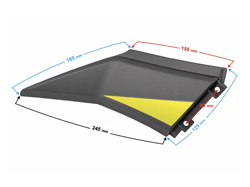 Cover - left connector, yellow for Hyper motorcycle
