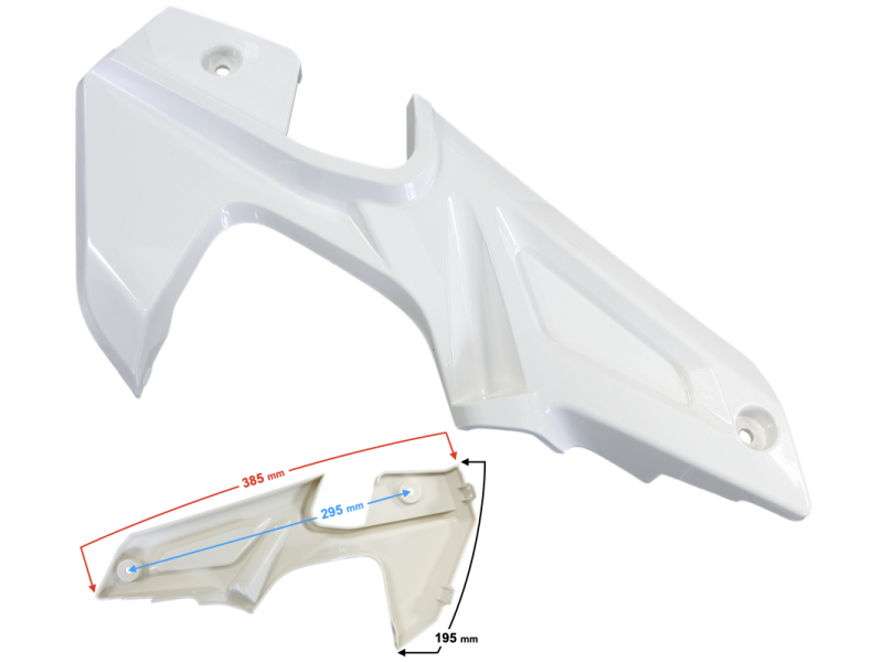 Left rear bottom cover white X-trail 125