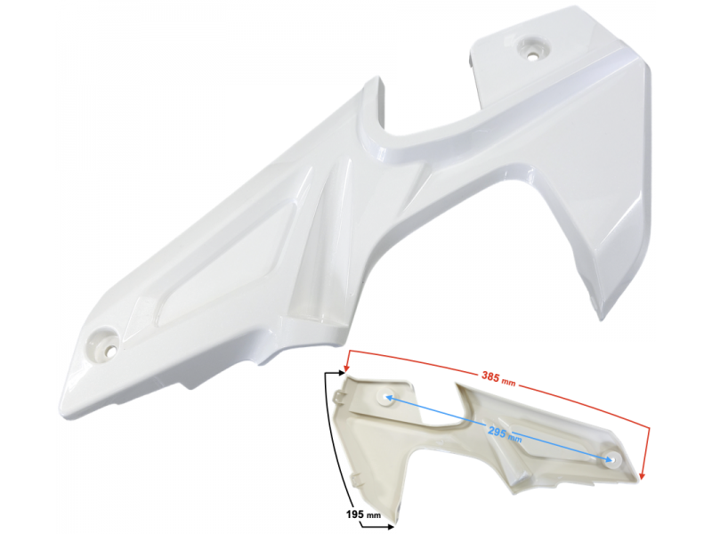Right rear bottom cover white X-trail 125