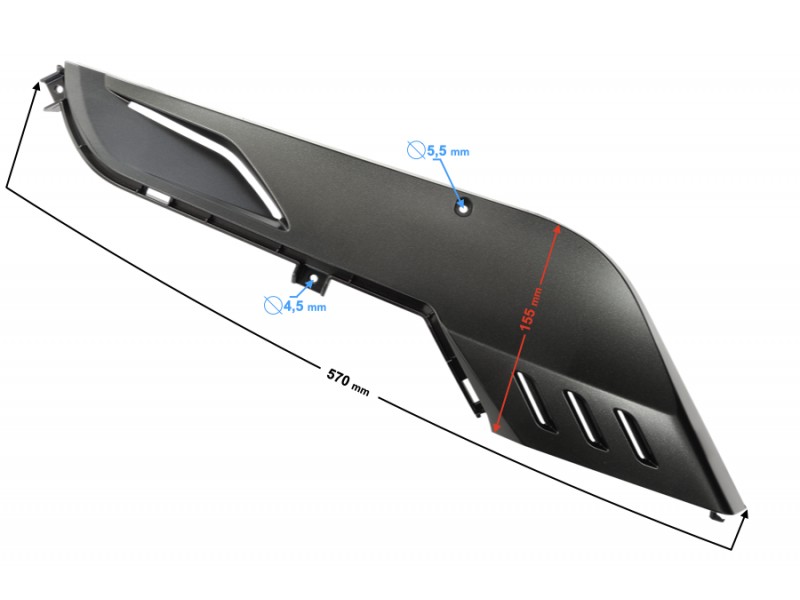 Right threshold cover, rear part Active 50cc Euro 5 (2 pcs of each color)