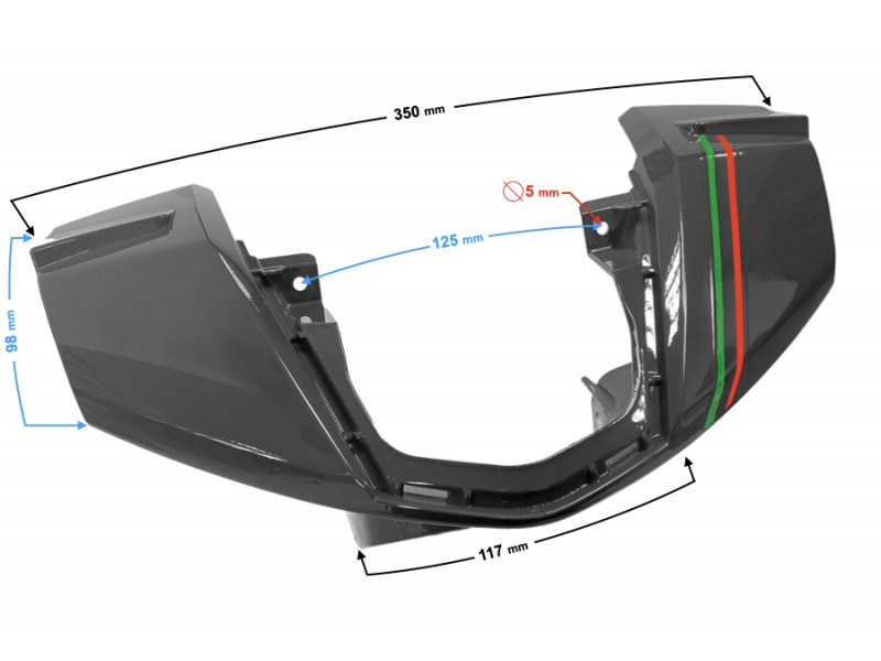 steering wheel cover (front) Active 50cc Euro 5 (2psc of each color)