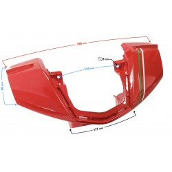 Steering wheel cover (front) red Active 50cc Euro 5