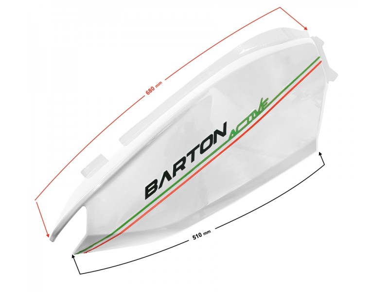 Back Cover right (rear part) white Active 50cc Euro 5
