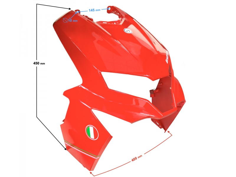 Headlamp Cover red Active 50cc Euro 5