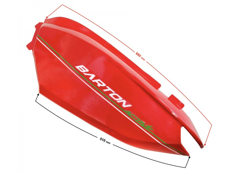 Back cover left (rear part) red Active 50cc Euro 5