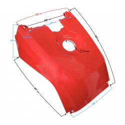 Fuel tank Cover: center red Hisun Tactic 550