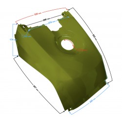 Fuel tank Cover green Hisun Tactic 550