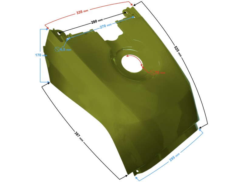Fuel tank Cover green Hisun Tactic 550