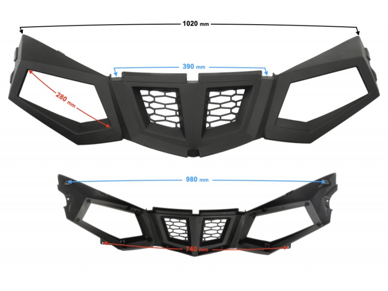 Headlamp front Cover Hisun Tactic 550