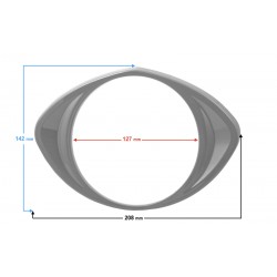Headlamp cover, fornt part for Primo scooter