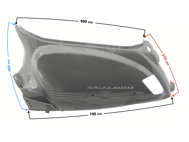 Rear left cover for Primo scooter