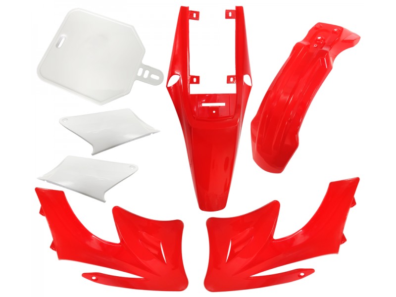 Set of covers Dirt bike 125 red-white