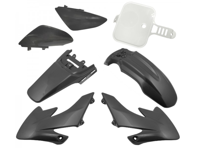 Set of covers Dirt bike 125 black-white