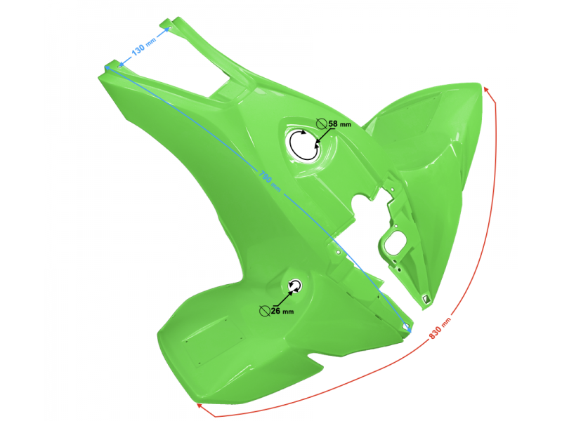 Pentora Front Upper Housing Green