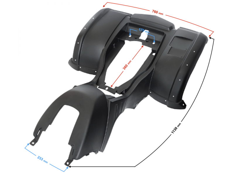 Central cover for ATV Mikilon 180 (H)