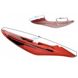 Rear right side cover, red for Sprint 2 moped
