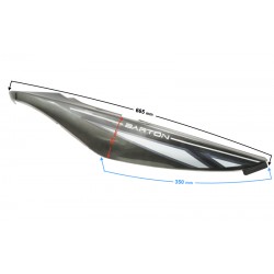Rear right side cover, graphite for Sprint 2 moped