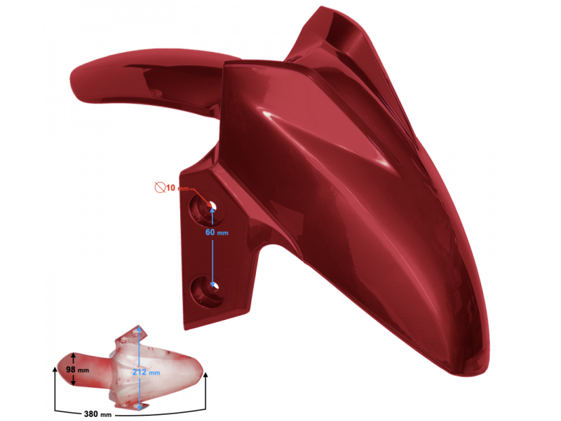 Front fender cover red Flash 50