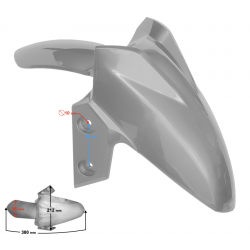 Front fender cover gray Flash 50