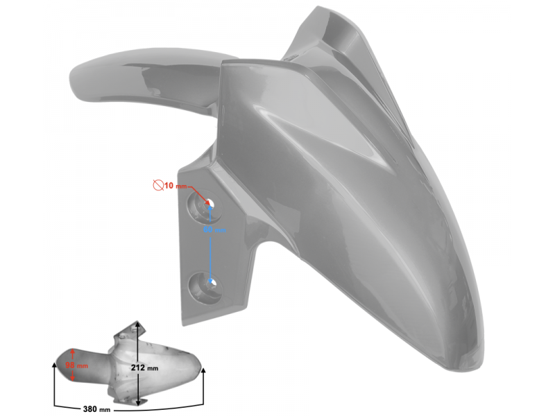 Front fender cover gray Flash 50 Front fender cover gray Flash 50