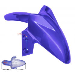 Front fender cover blue Flash 50