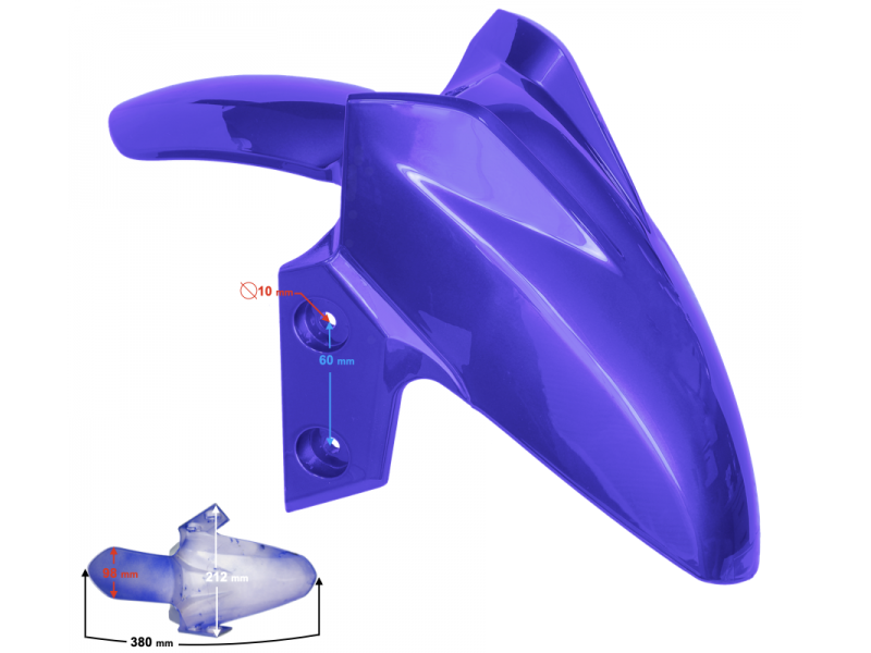 Front fender cover blue Flash 50