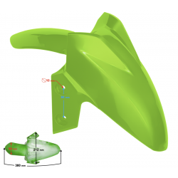 Front fender cover green Flash 50