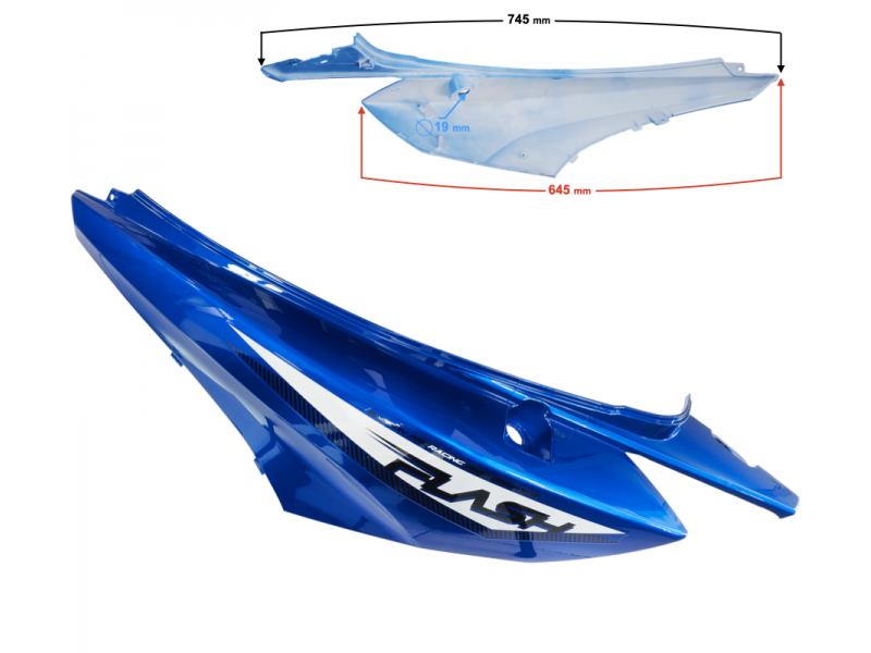 Left rear cover blue Flash 50
