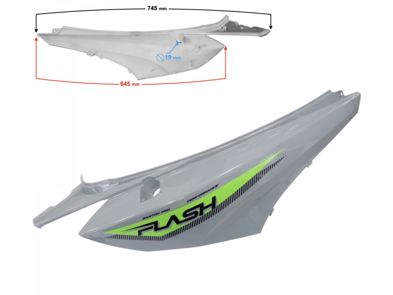 Right rear cover grey Flash 50